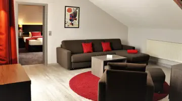 Suite mit Klimaanlage - zwei Schlafzimmer und Terrasse Suiten Würzburg Familienzimmer